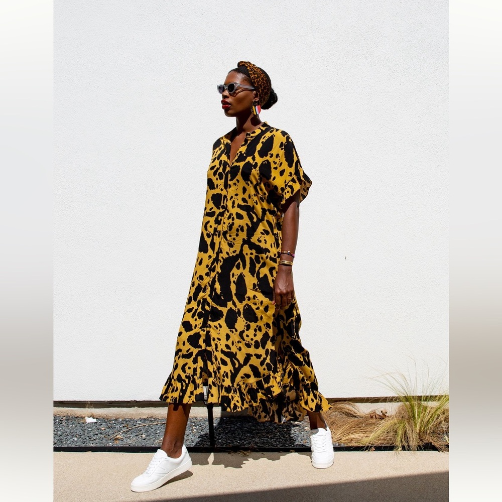 Corey Lynn Calter Anthropologie Annmaria Maxi Shirt Dress